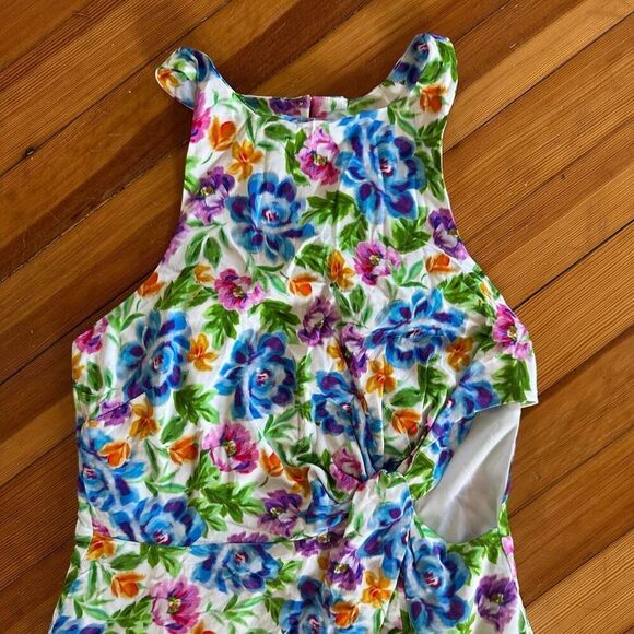 For Love & Lemons Lucy Mini Dress Bright Floral Print Size M - Picture 5 of 6